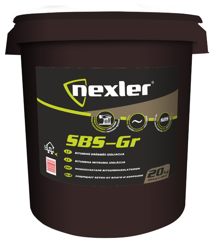 Nexler Cold Glue SBS-GR Modificēta pamatu bituma masa 20kg